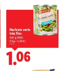 Lidl Haricots verts très fins offre