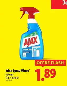Lidl AJAX Spray Vitres offre