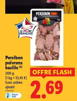 Lidl Persibon poivrons basilic offre