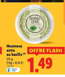 Lidl Houmous extra au basilic offre