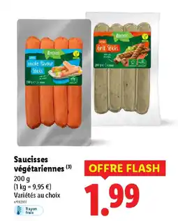 Lidl Saucisses végétariennes offre