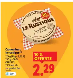 Lidl Camembert le rustique offre