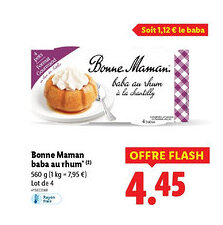 Lidl BONNE MAMAN baba au rhum offre