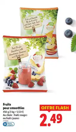Lidl Fruits pour smoothies offre