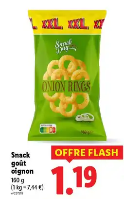 Lidl Snack goût oignon offre