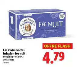 Lidl Les 2 Marmottes infusion fée nuit offre