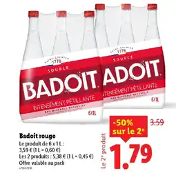 Lidl BADOIT Rouge offre