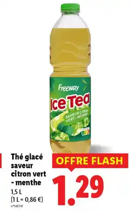 Lidl Thé glacé saveur citron vert - menthe offre