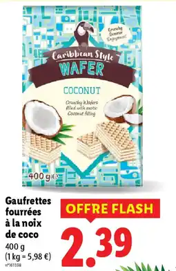 Lidl Gaufrettes fourrées à la noix de coco offre