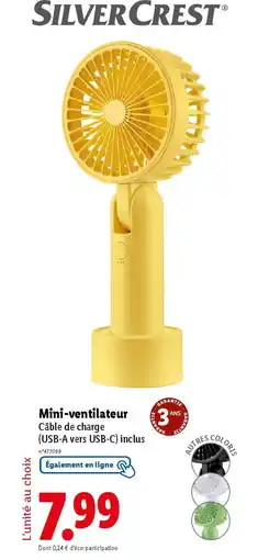 Lidl SILVERCREST Mini-ventilateur offre