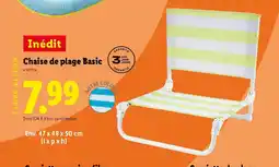 Lidl Chaise de plage Basic offre