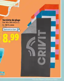 Lidl Serviette de plage offre