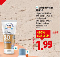 Lidl Crème solaire offre