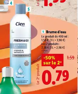 Lidl Brume d'eau offre