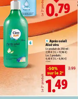Lidl Après-soleil Aloé véra offre