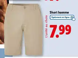 Lidl Short homme offre