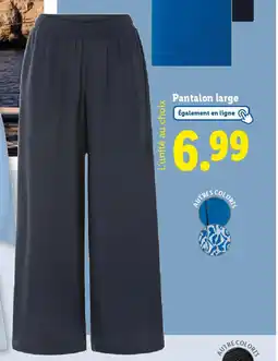 Lidl Pantalon large offre