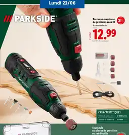 Lidl PARKSIDE Perceuse-meuleuse de précision sans fil offre