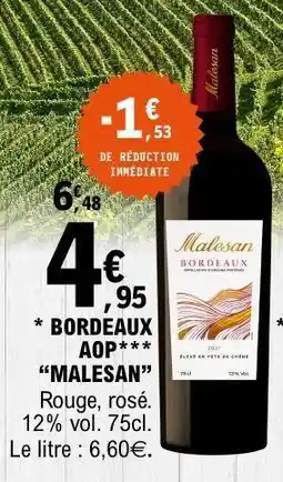 E.Leclerc Bordeaux AOP Malesan offre