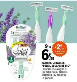 E.Leclerc RASOIRS JETABLES SOLEIL ESCAPE DE BIC offre
