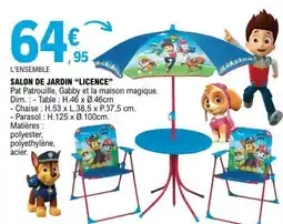 E.Leclerc SALON DE JARDIN “LICENCE” offre