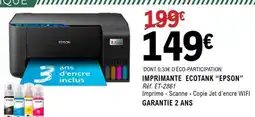 E.Leclerc IMPRIMANTE ECOTANK “EPSON” offre