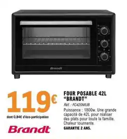 E.Leclerc FOUR POSABLE 42L “BRANDT” offre