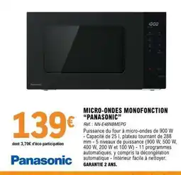 E.Leclerc Micro-ondes Monofonction Panasonic offre