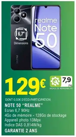 E.Leclerc NOTE 50 “REALME” offre