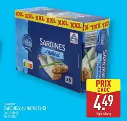 ALDI SARDINES AU NATUREL offre