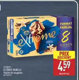ALDI EXTRÊME 8 CÔNES VANILLE offre