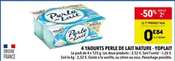 Supeco Yoplait 4 yaourts perle de lait nature offre