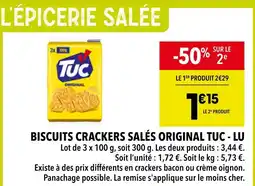 Supeco Lu Biscuits crackers salés original Tuc offre