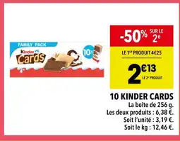Supeco Kinder 10 Kinder Cards offre