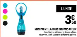 Supeco Mini ventilateur brumisateur offre