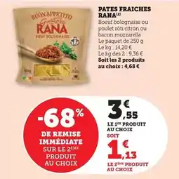 Super U Giovanni rana - pates fraiches offre