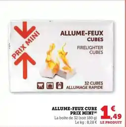 Super U Prix mini - allume-feux cube offre