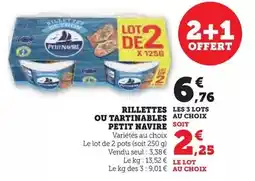 Super U Petit navire - rillettes ou tartinables offre