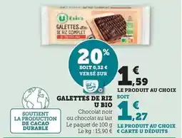 Super U U - galettes de riz bio offre