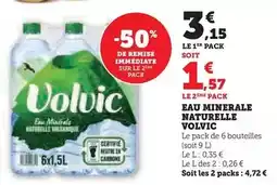 Super U Volvic - eau minerale naturelle offre