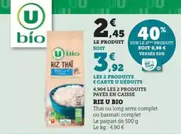Super U U - riz bio offre