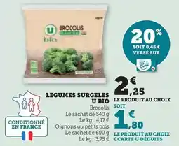 Super U U - legumes surgeles bio offre
