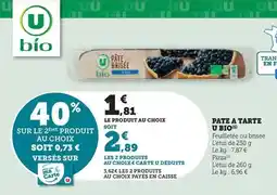 Super U U - pate a tarte bio offre