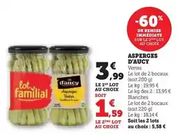 Super U D'aucy - asperges offre