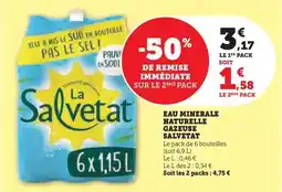 Super U La salvetat - eau minerale naturelle gazeuse offre