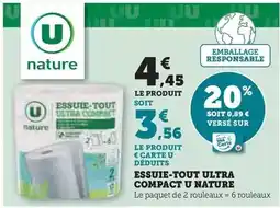 Super U U - essuie-tout ultra compact nature offre