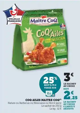 Hyper U Maître coq - coq ailes offre
