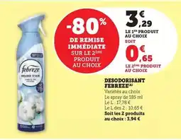 Hyper U Febreze - desodorisant offre