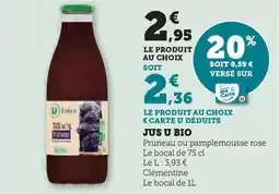 Hyper U U bio - jus offre