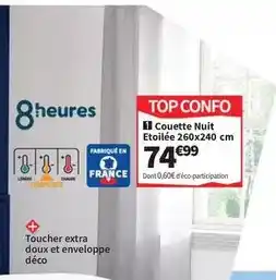 Conforama Couette nuit etoilee 260x240 cm offre